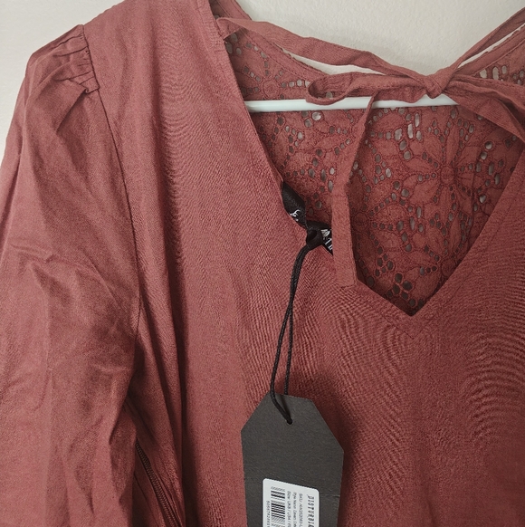 NWT Disturbia Cavern Cotton Broderie Button Up Midaxi Dress - Picture 13 of 13